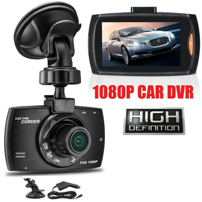 2.7" 1080P Dual Dash Cam with Night Vision & G Sensor