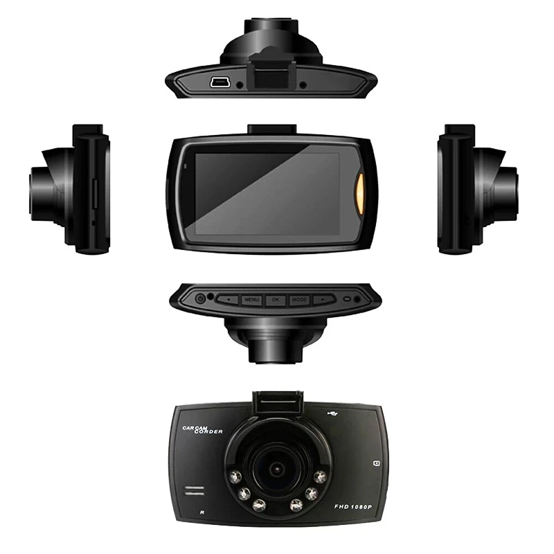 2.7" 1080P Dual Dash Cam with Night Vision & G Sensor
