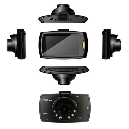 2.7" 1080P Dual Dash Cam with Night Vision & G Sensor
