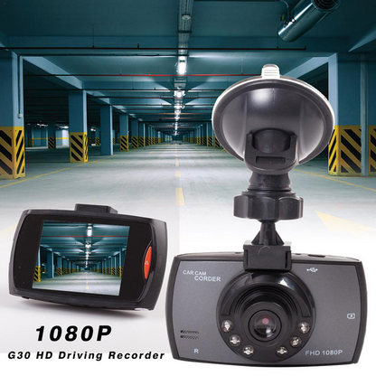 2.7" 1080P Dual Dash Cam with Night Vision & G Sensor