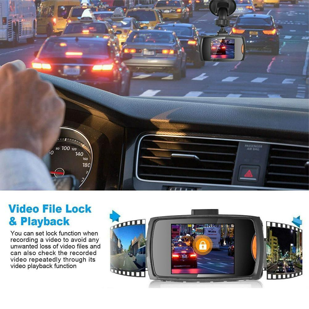 2.7" 1080P Dual Dash Cam with Night Vision & G Sensor