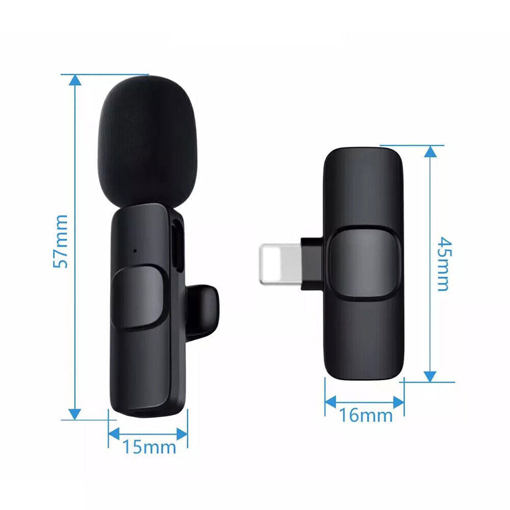 Lavalier Microphone Wireless Audio Video Recording Mini Mic For