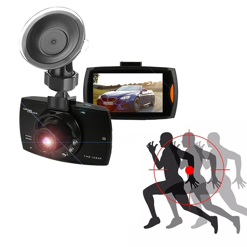 2.7" 1080P Dual Dash Cam with Night Vision & G Sensor