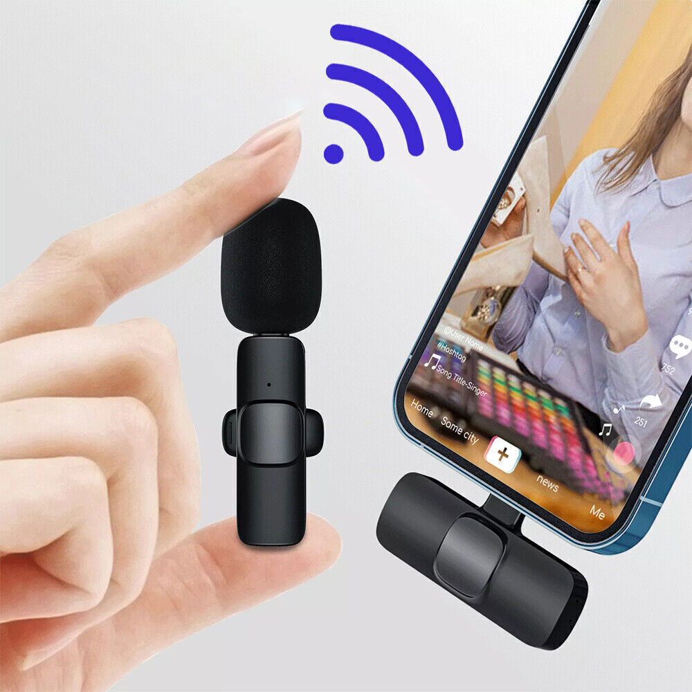 Lavalier Microphone Wireless Audio Video Recording Mini Mic For