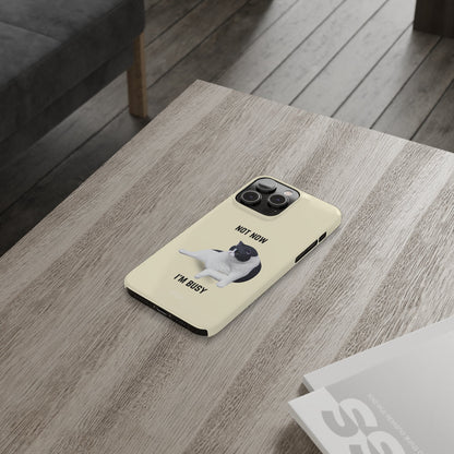 Funny Bored Cat Slim Case for iPhone 14 Series