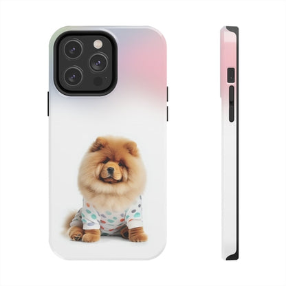 Fluffy Chow Chow Dog Tough Case for iPhone with Wireless Charging