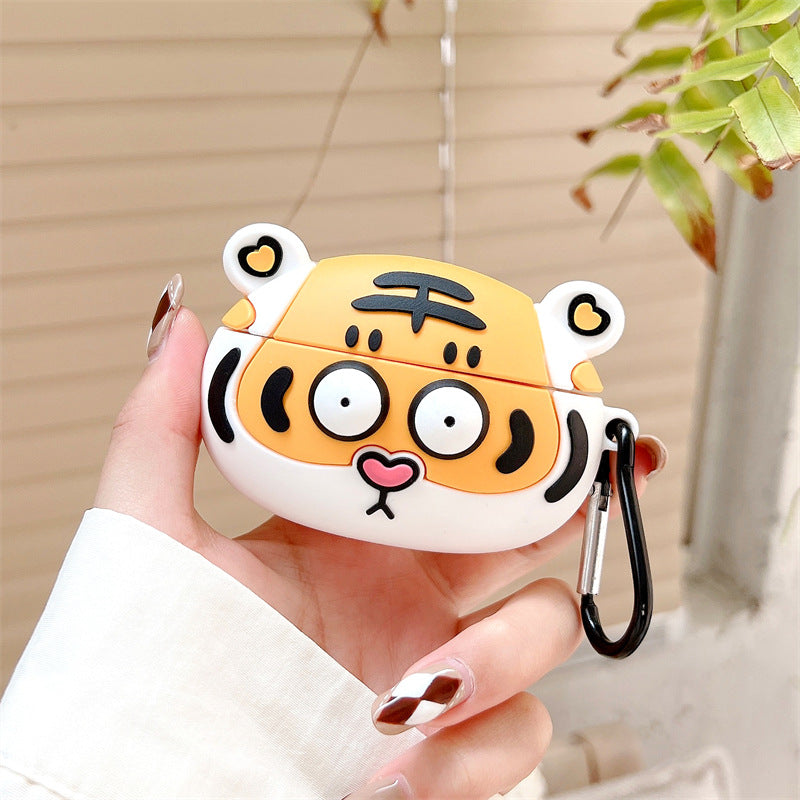 Playful Tiger Inspired Wireless Earbuds Case