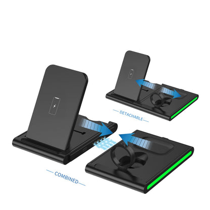 4 in 1 Magnetic Tile Wireless Charging Station for iPhone, AirPods, and Apple Watch