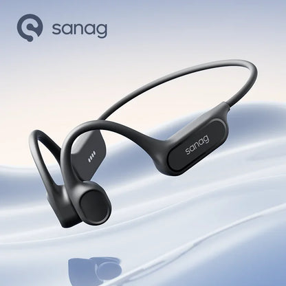 Sanag B33S Bone Conduction Earphones – AI Bluetooth, 32GB MP3, IPX8 Waterproof