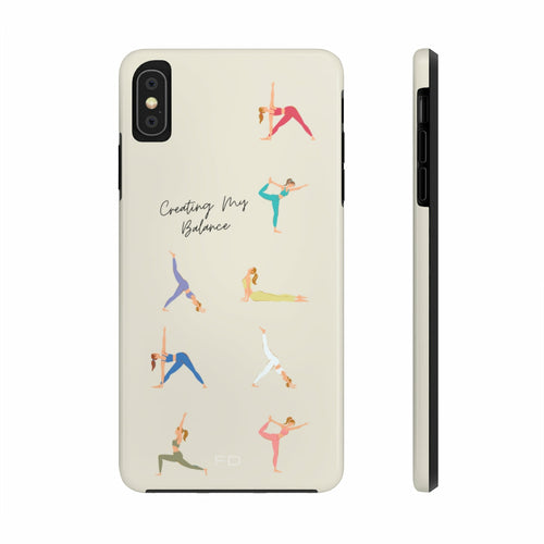 Yoga Poses Tough iPhone Case with Wireless Charging Support