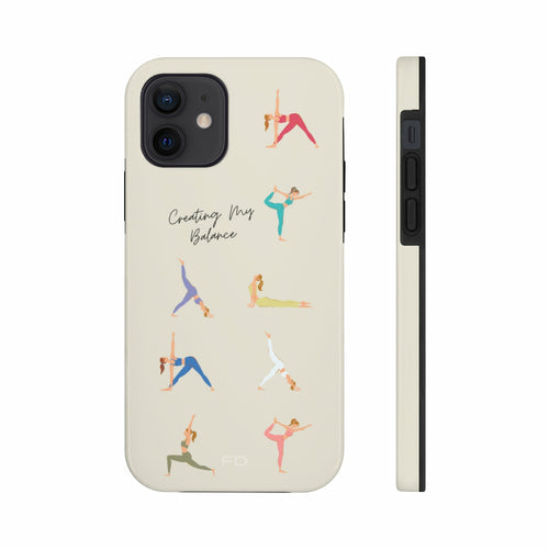Yoga Poses Tough iPhone Case with Wireless Charging Support