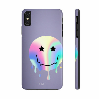 Happy Face with Stars Tough iPhone Case with Wireless Charging