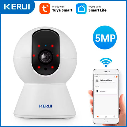 KERUI K259 5MP Tuya Smart Mini WiFi IP Camera Indoor Wireless Home Security AI Human Detect CCTV Surveillance Camera Monitoring