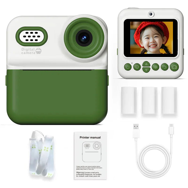 Kids HD Digital Camera – 1080P Video, Instant Thermal Print, Mini Design