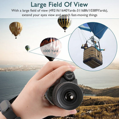 HD Monocular Telescope with Tripod and Smartphone Holder