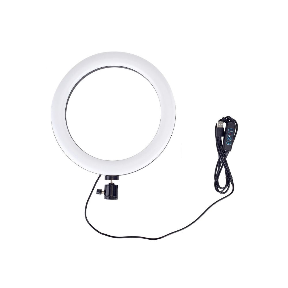 10" LED Ring Light with Adjustable Tripod Stand, Desk Mount & Bluetooth Remote