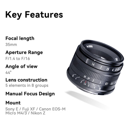 7artisans 7 Artisans 35mm F1.4 Mark Ii Aps-c Prime Lens For Sony E