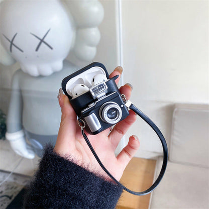 Cute & Durable Vintage Camera Look Wireless Earphone Case