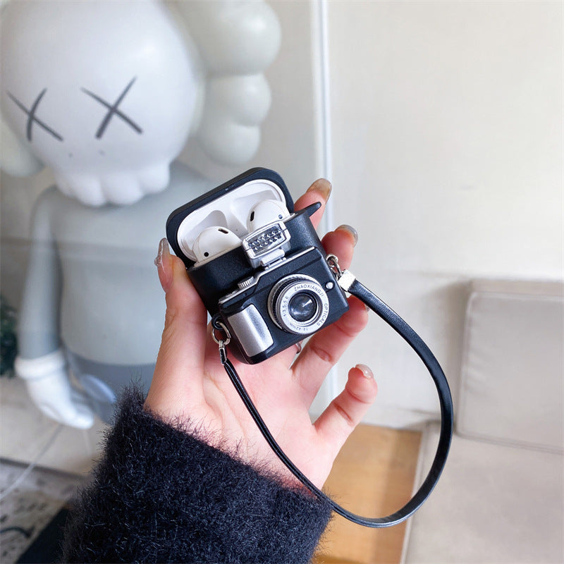 Cute & Durable Vintage Camera Look Wireless Earphone Case