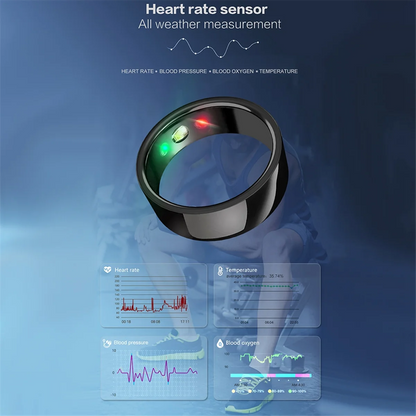 AD41-SR200 Smart Ring Activity Fitness Tracker Blood Oxygen Blood Pressure Sleep Monitor Finger Ring for IOS Android