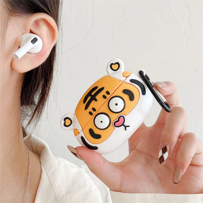 Playful Tiger Inspired Wireless Earbuds Case