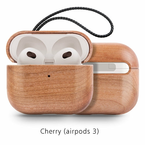 Natural Style Wood Case for Bluetooth Earbuds