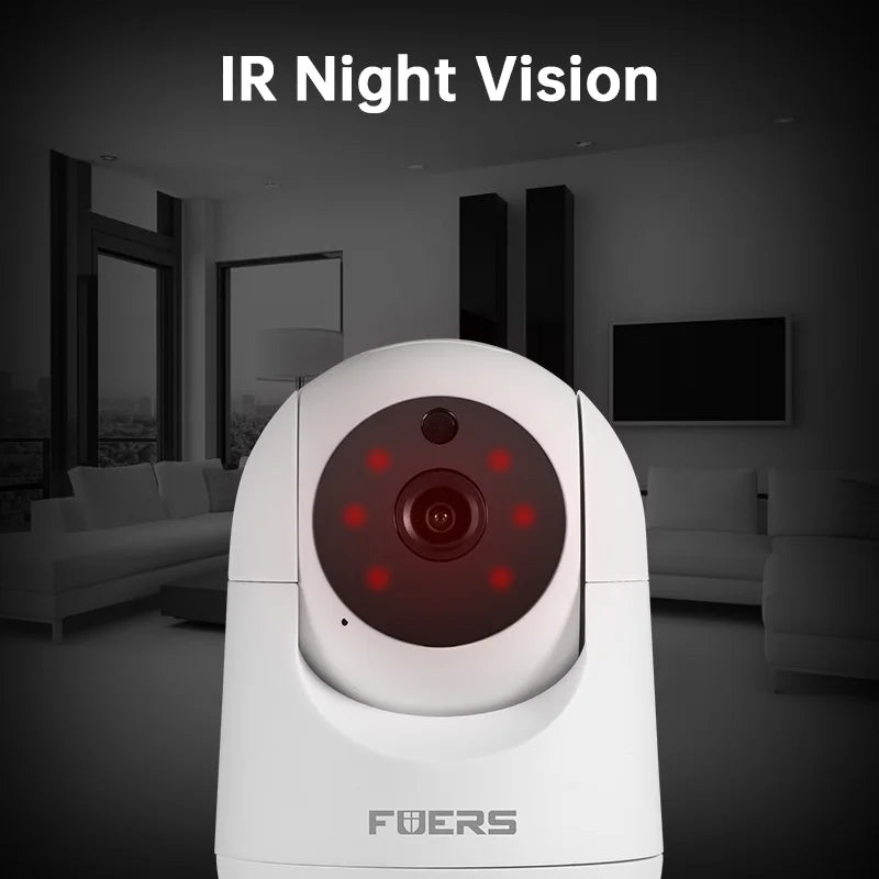 FUERS 5MP WiFi Indoor Camera – AI Tracking, Color Night Vision, Tuya Smart Compatible
