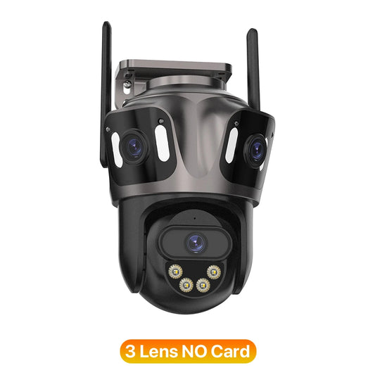 4K Dual-Lens Outdoor WiFi Camera – AI Human Detection, PTZ, IP66 Waterproof, iCSee App