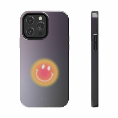 Smiley Face Tough iPhone Case with Wireless Charging