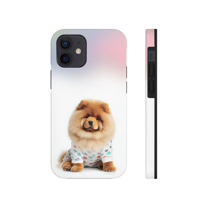 Fluffy Chow Chow Dog Tough Case for iPhone with Wireless Charging