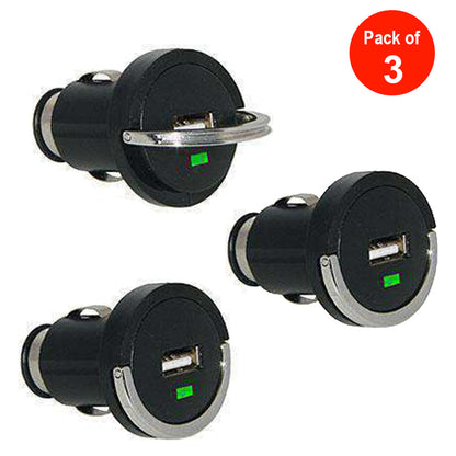 AMZER Nano USB Car Charger 3 Pack, 5V Compact Travel Adapter