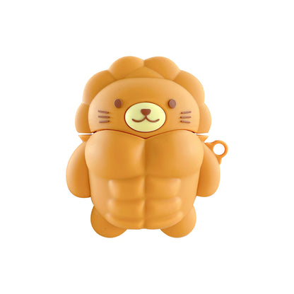 Playful Cartoon Muscle Bear Earbuds Cover