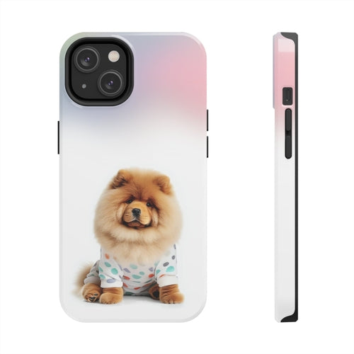 Fluffy Chow Chow Dog Tough Case for iPhone with Wireless Charging