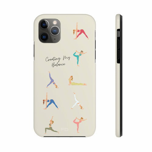 Yoga Poses Tough iPhone Case with Wireless Charging Support