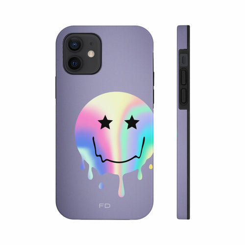 Happy Face with Stars Tough iPhone Case with Wireless Charging