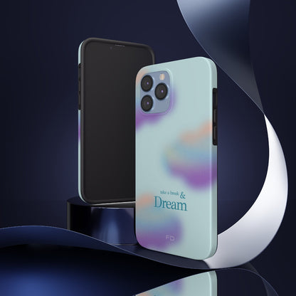 Take a Break and Dream iPhone Tough Case with Wireless Charging Support