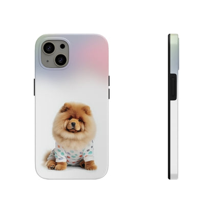 Fluffy Chow Chow Dog Tough Case for iPhone with Wireless Charging