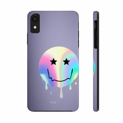 Happy Face with Stars Tough iPhone Case with Wireless Charging
