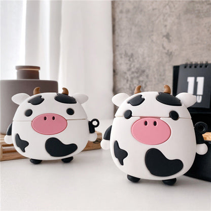 Adorable Sitting Cow AirPods Case