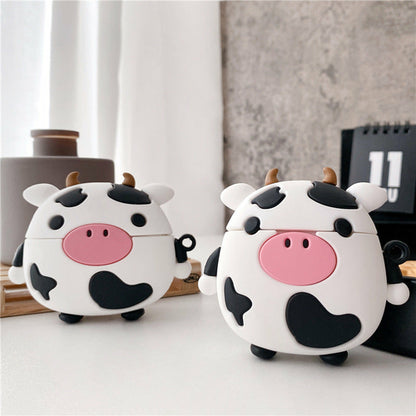 Adorable Sitting Cow AirPods Case