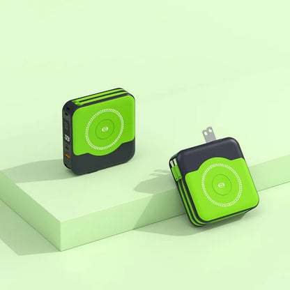 6 in 1 15W Magnetic Wireless Power Bank 22.5W Fast Charging Wall Charger for iPhone iwatch Samsung Powerbank with AC Plug Cable