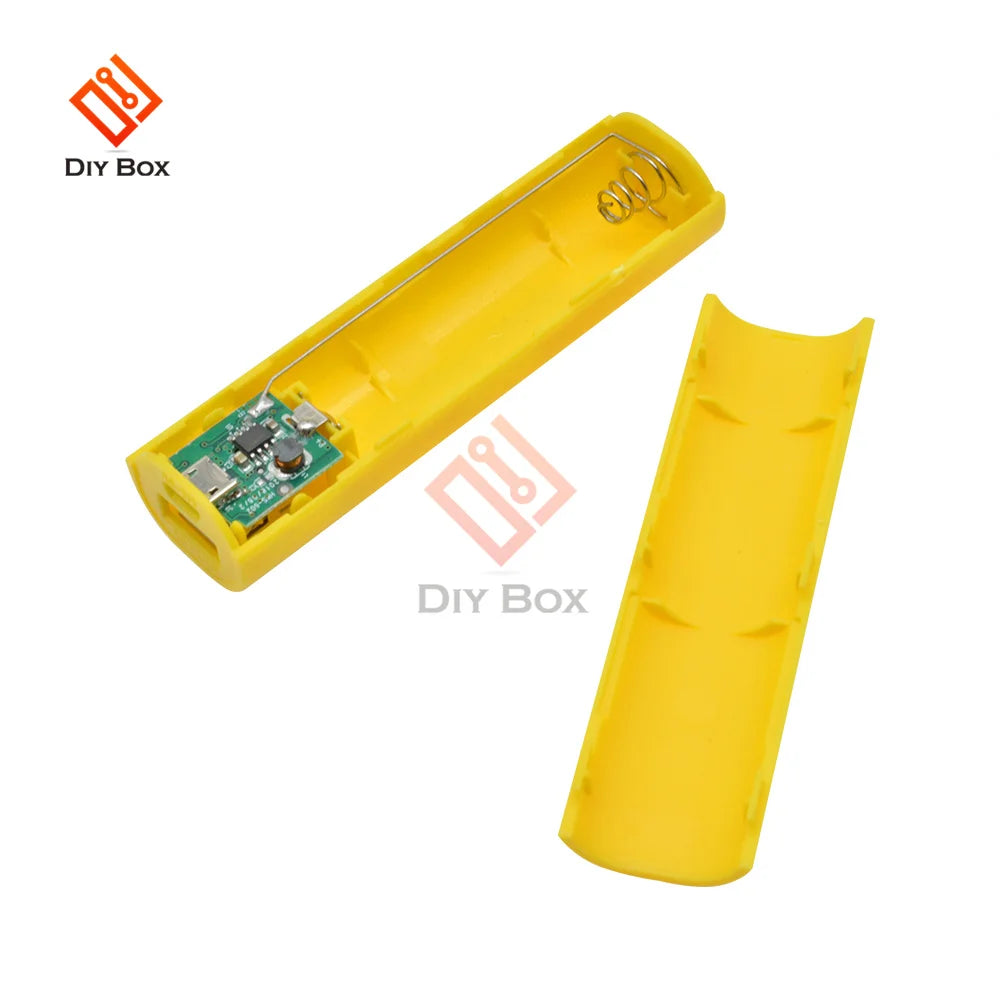 Portable Mobile USB Power Bank Charger Pack Box Battery Case For 1 x 18650 DIY Without Battery Candy Color DC 5V