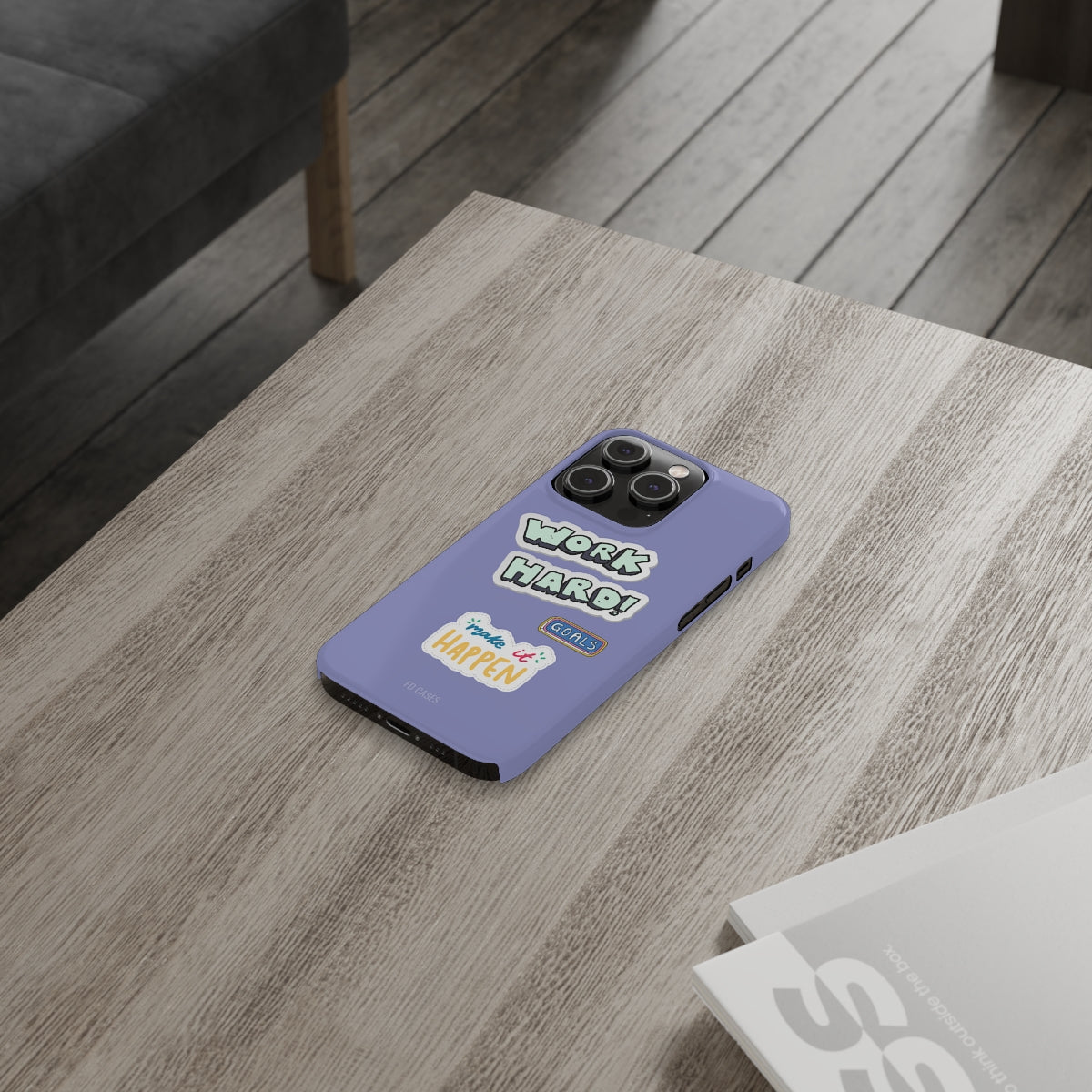 Work Hard Slim Glossy iPhone 14 Case with Wireless Charging Support