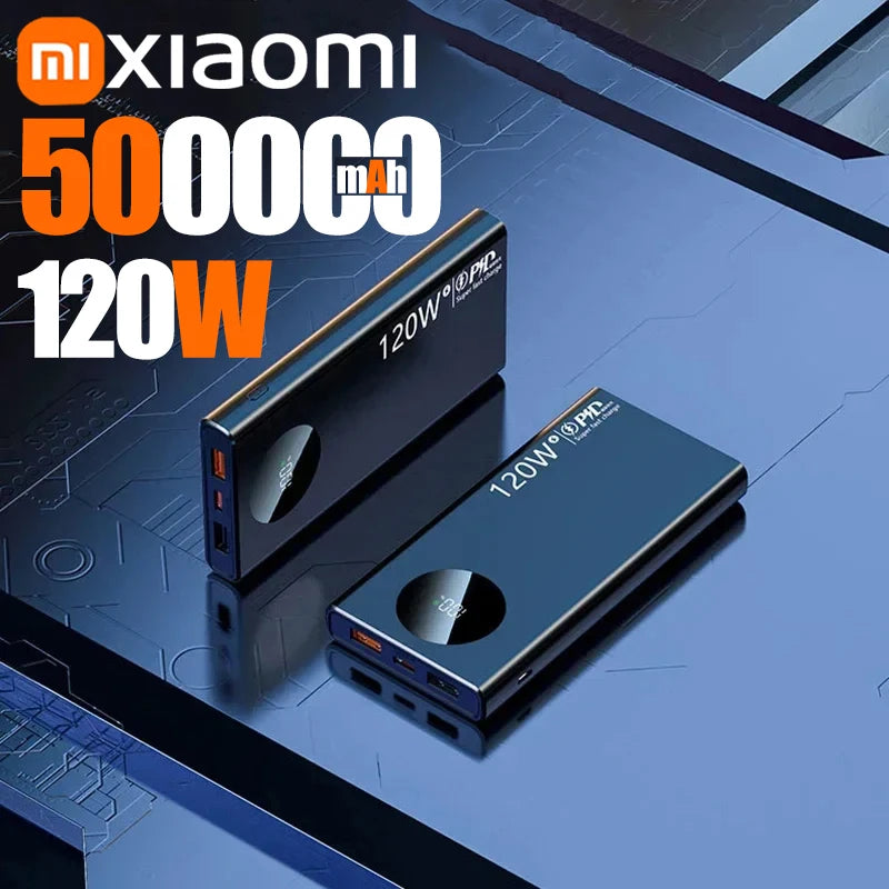 Xiaomi 50000mAh Power Bank 120W Fast Charging High-Capacity Portable Battery Charger Moblie Powerbank For iPhone Samsung Huawei