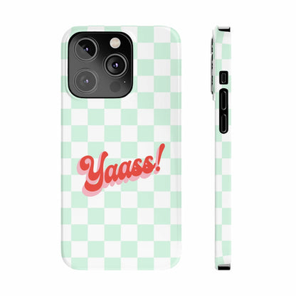 Yaass Retro Slim Glossy iPhone 14 Case with Wireless Charging Support