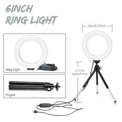 6 inch LED Photography Video Light Panel RGB Filters Lighting Photo
