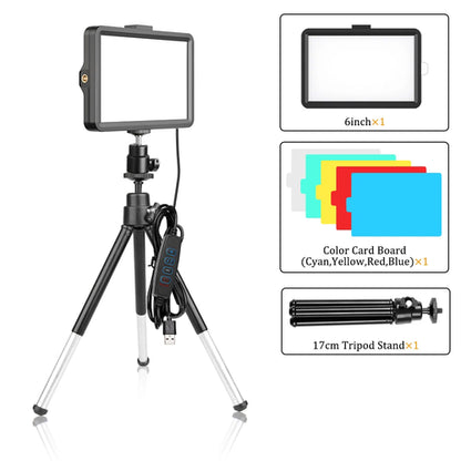 6 inch LED Photography Video Light Panel RGB Filters Lighting Photo