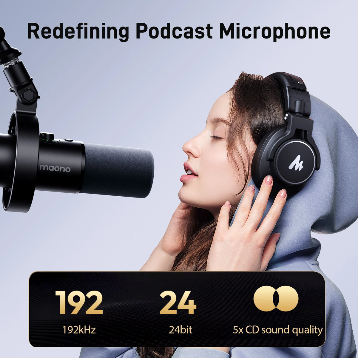 MAONO PD300X Dynamic Microphone XLR USB Podcast Microphone