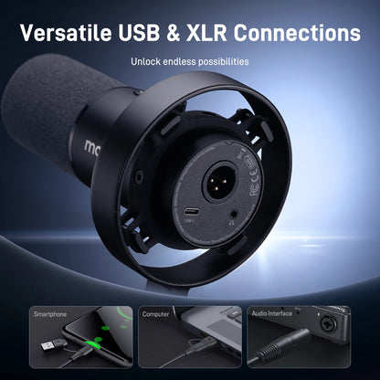 MAONO PD300X Dynamic Microphone XLR USB Podcast Microphone