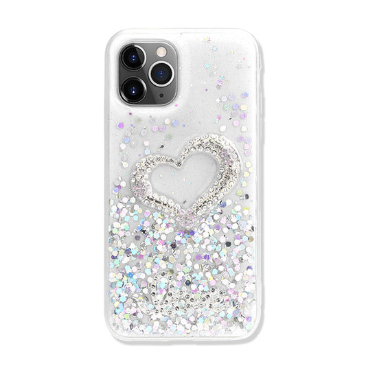 Sparkling Love Heart Crystal Case for iPhone